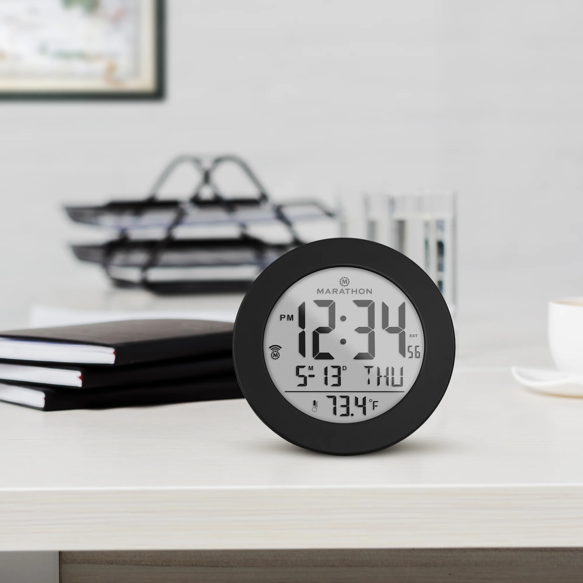 3.5 Inch Round Self-Setting Alarm Clock with Push-Button Backlight - Image 5