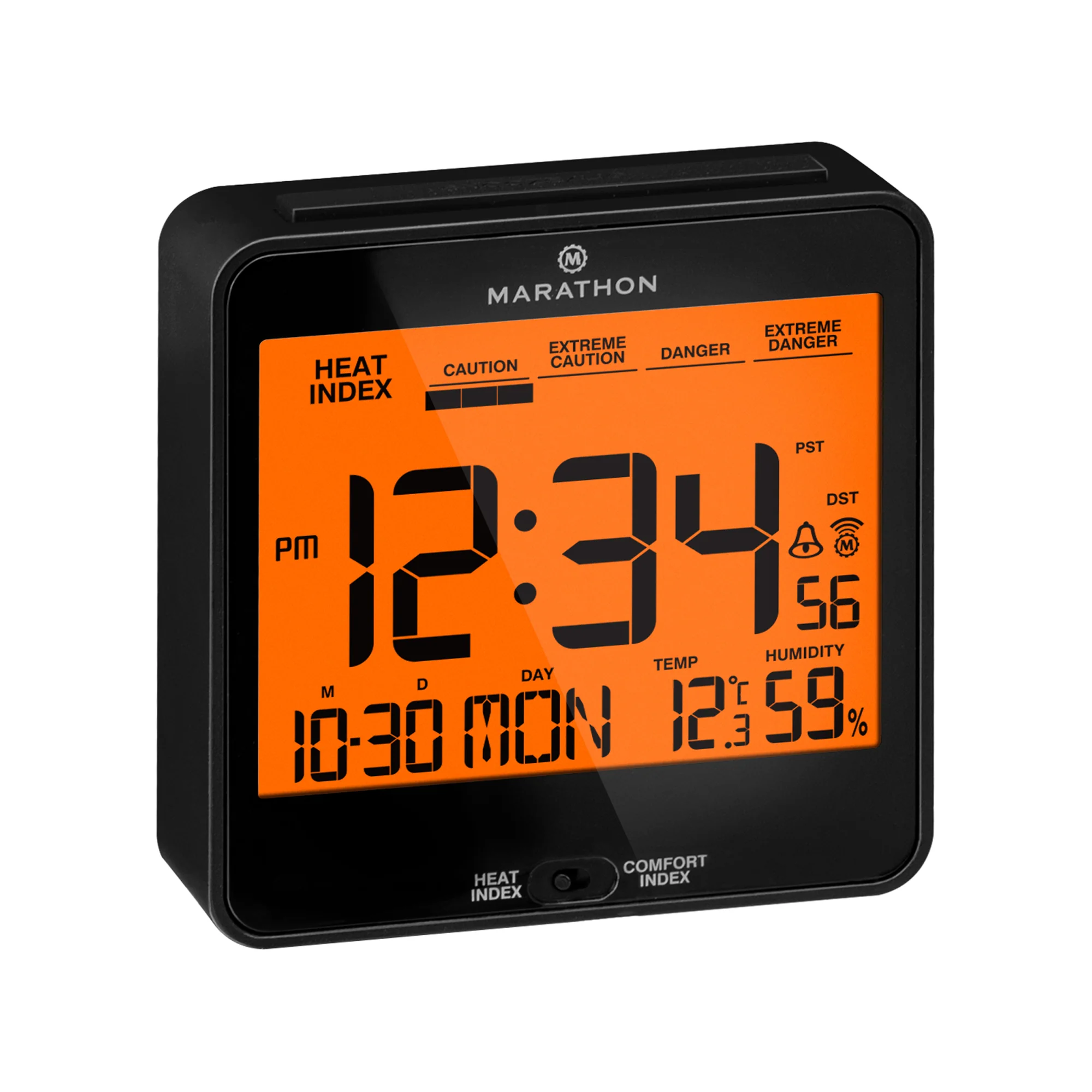 Self-Setting Desk Clock with Backlight, Heat & Comfort Index - Image 17