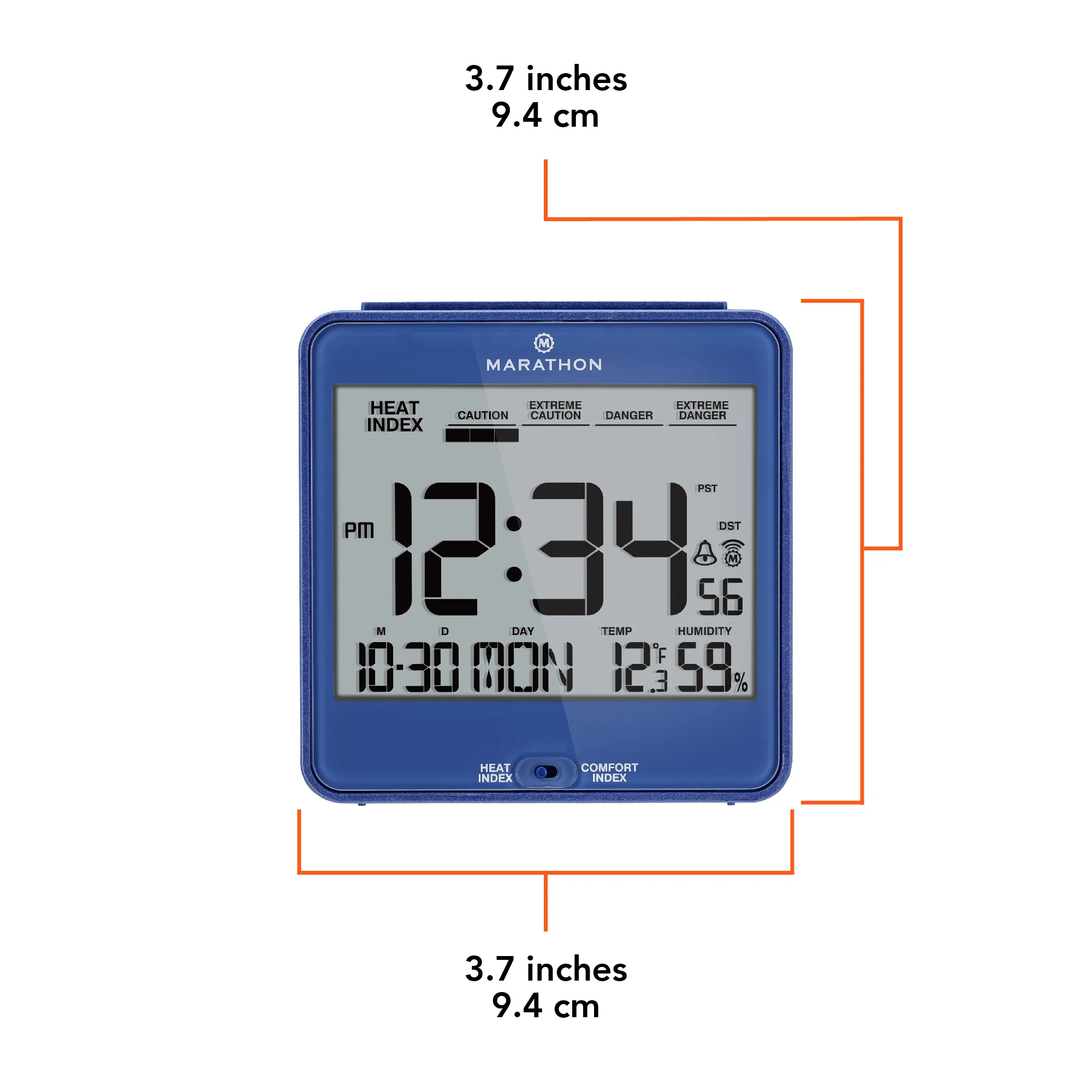 Self-Setting Desk Clock with Backlight, Heat & Comfort Index - Image 18