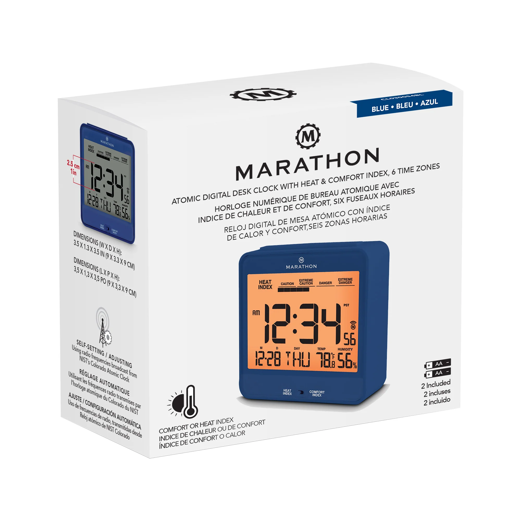 Self-Setting Desk Clock with Backlight, Heat & Comfort Index - Image 20