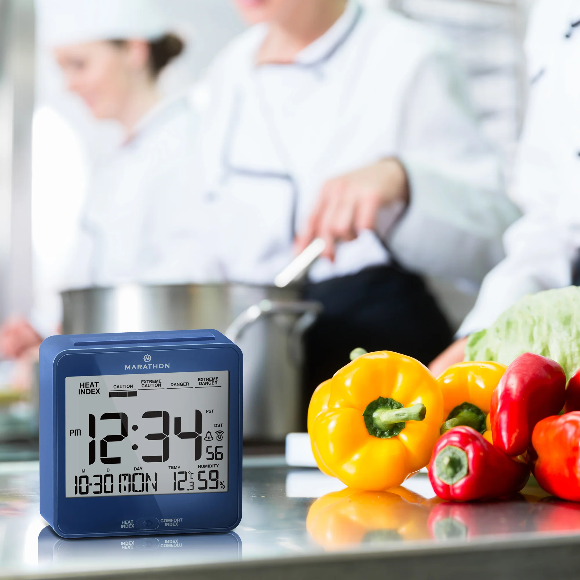 Self-Setting Desk Clock with Backlight, Heat & Comfort Index - Image 22