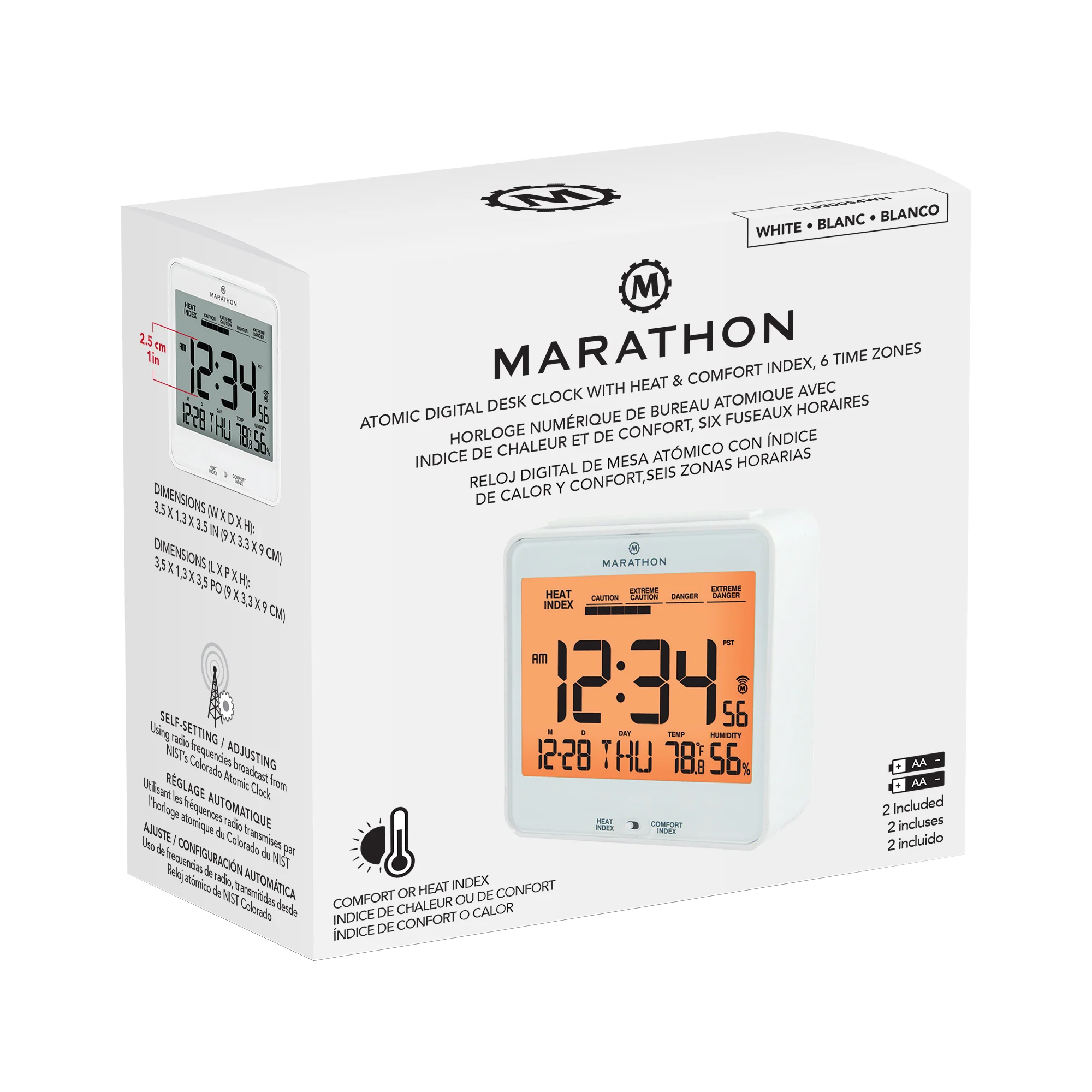 Self-Setting Desk Clock with Backlight, Heat & Comfort Index - Image 31