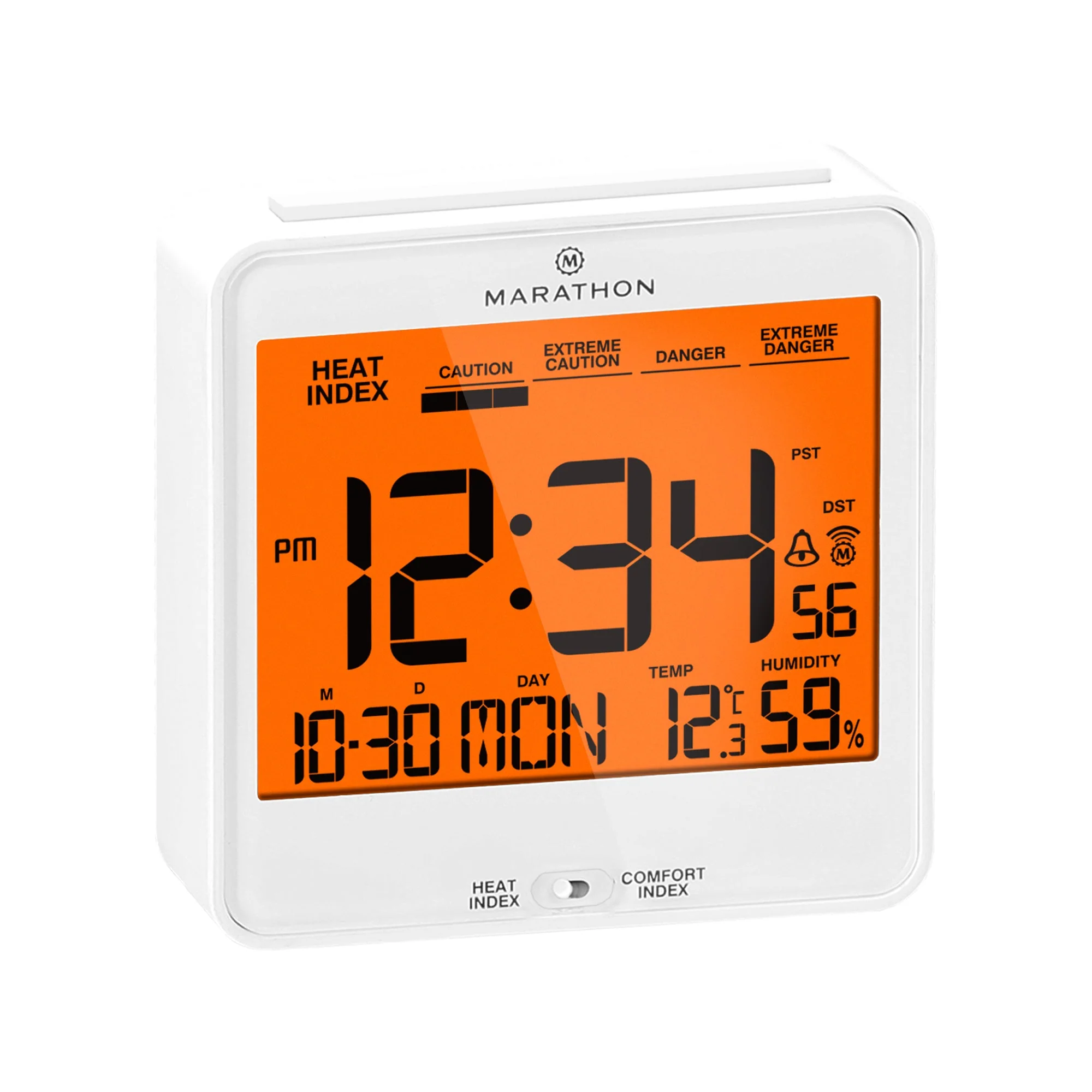 Self-Setting Desk Clock with Backlight, Heat & Comfort Index - Image 4