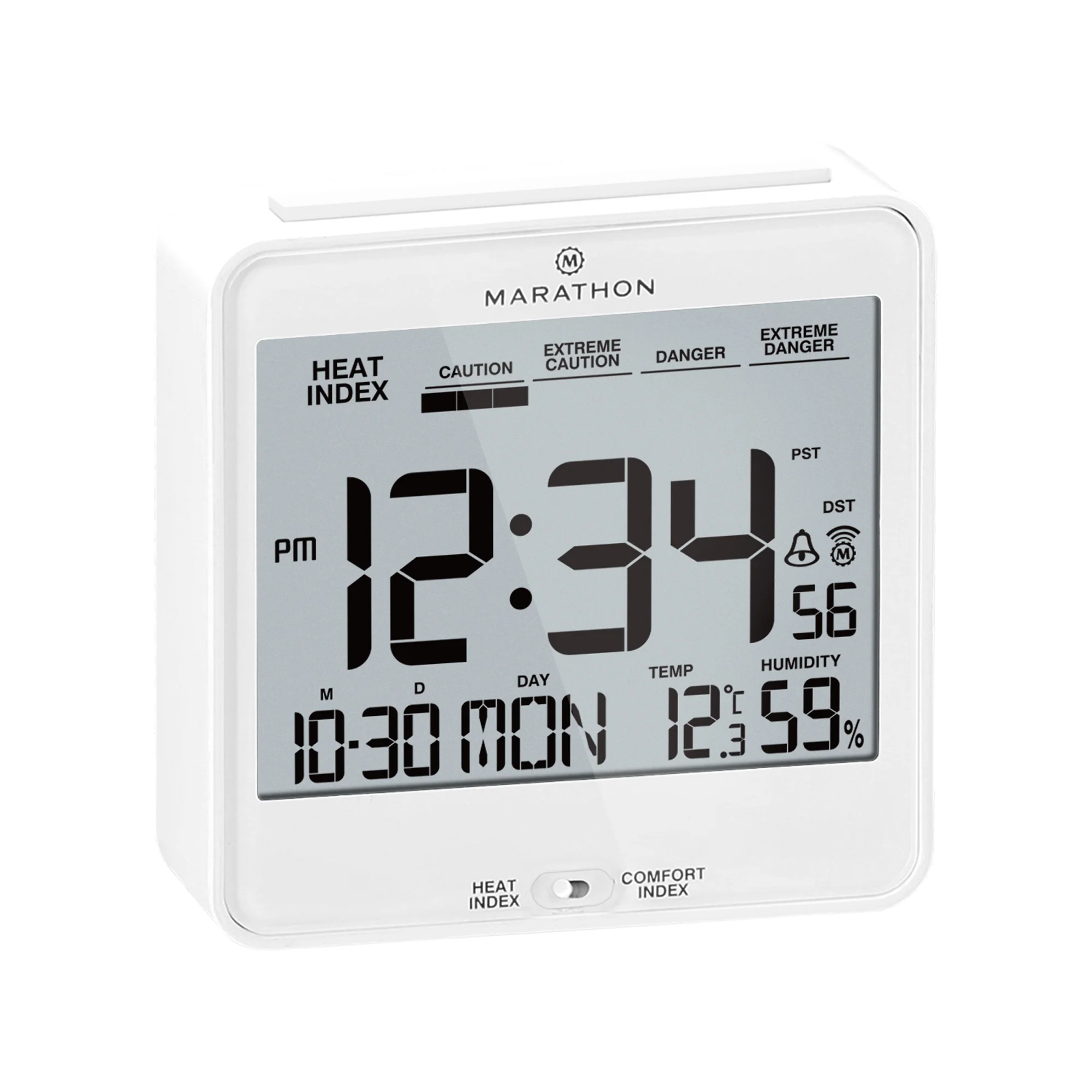 Self-Setting Desk Clock with Backlight, Heat & Comfort Index - Image 66