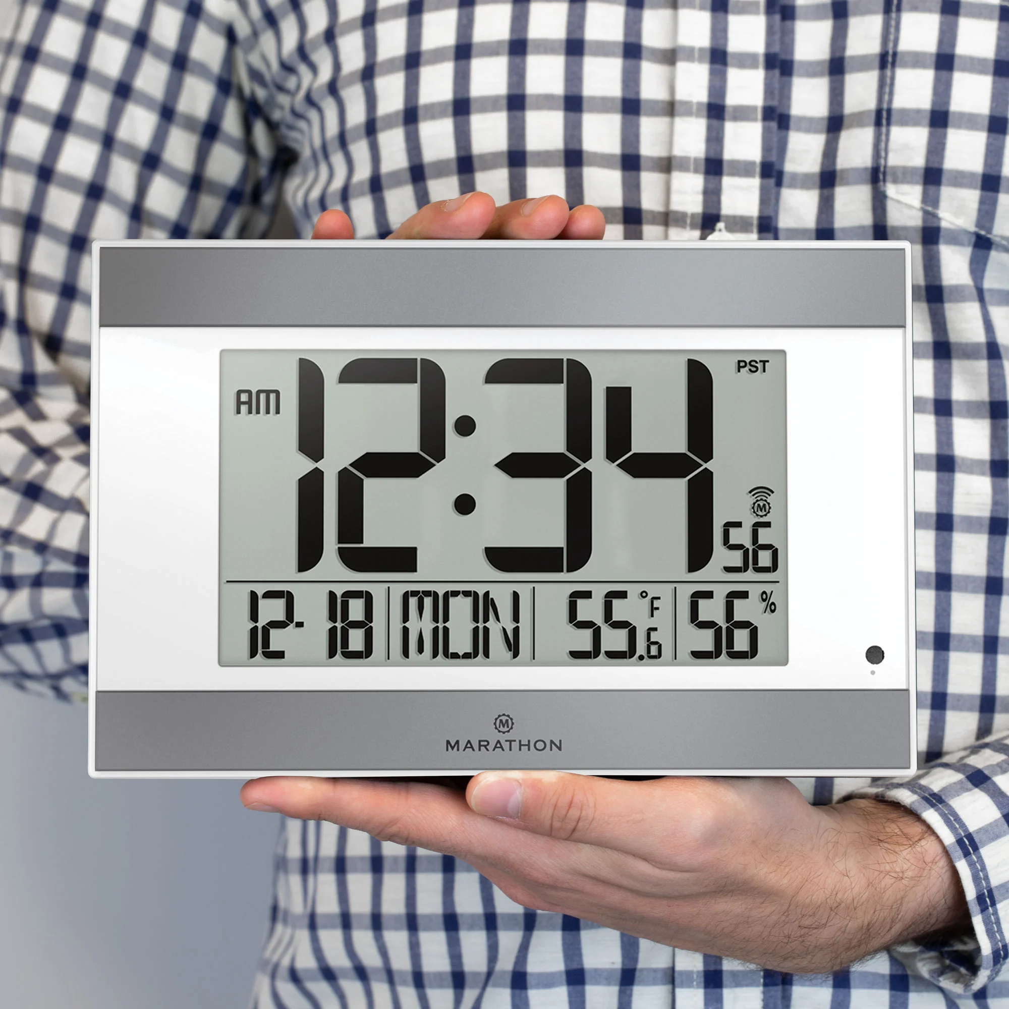 Self-Setting Digital Wall Clock with Auto Backlight - Image 32