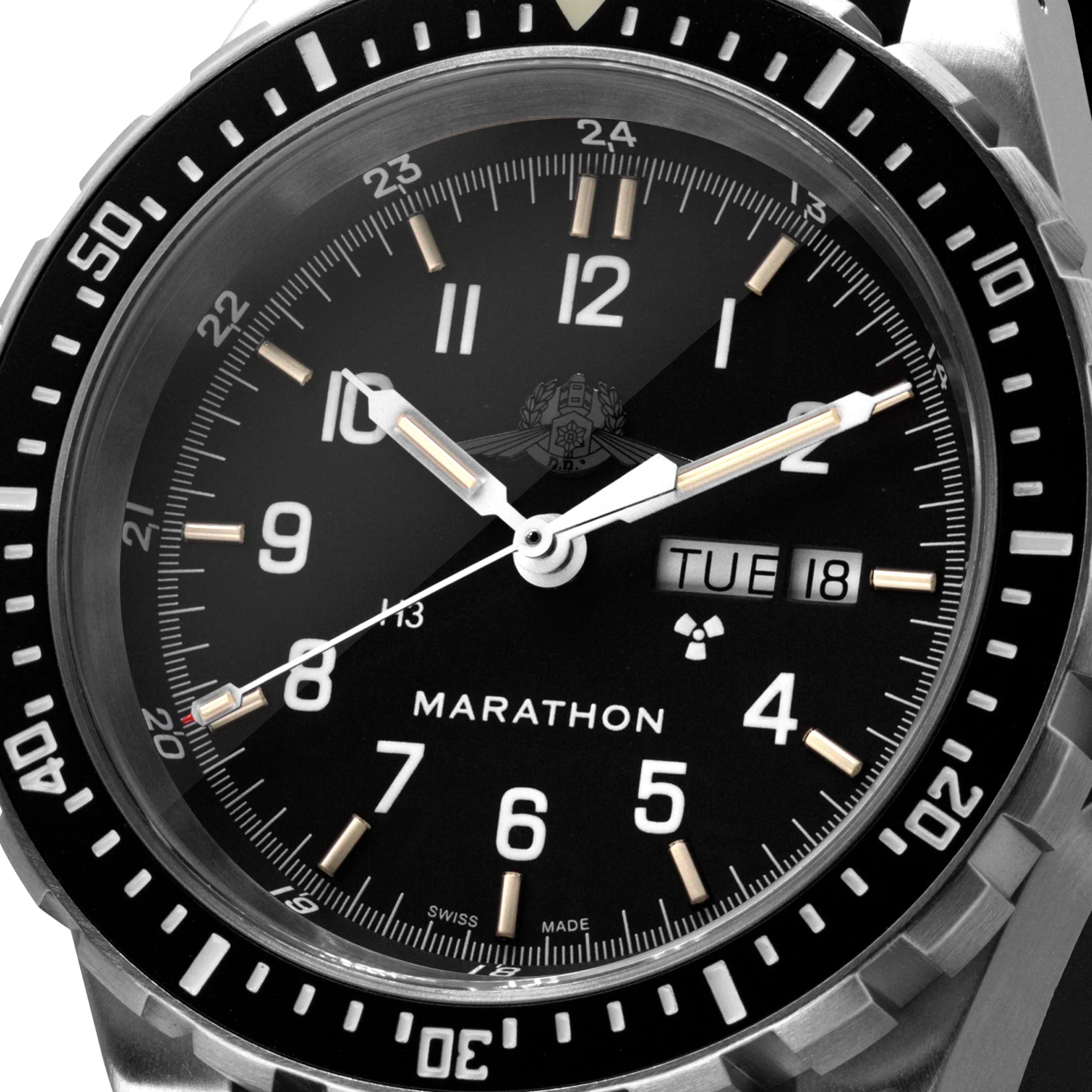 46mm Official IDF YAMAM™ Jumbo Day/Date Automatic (JDD) with Stainless Steel Bracelet - Image 5