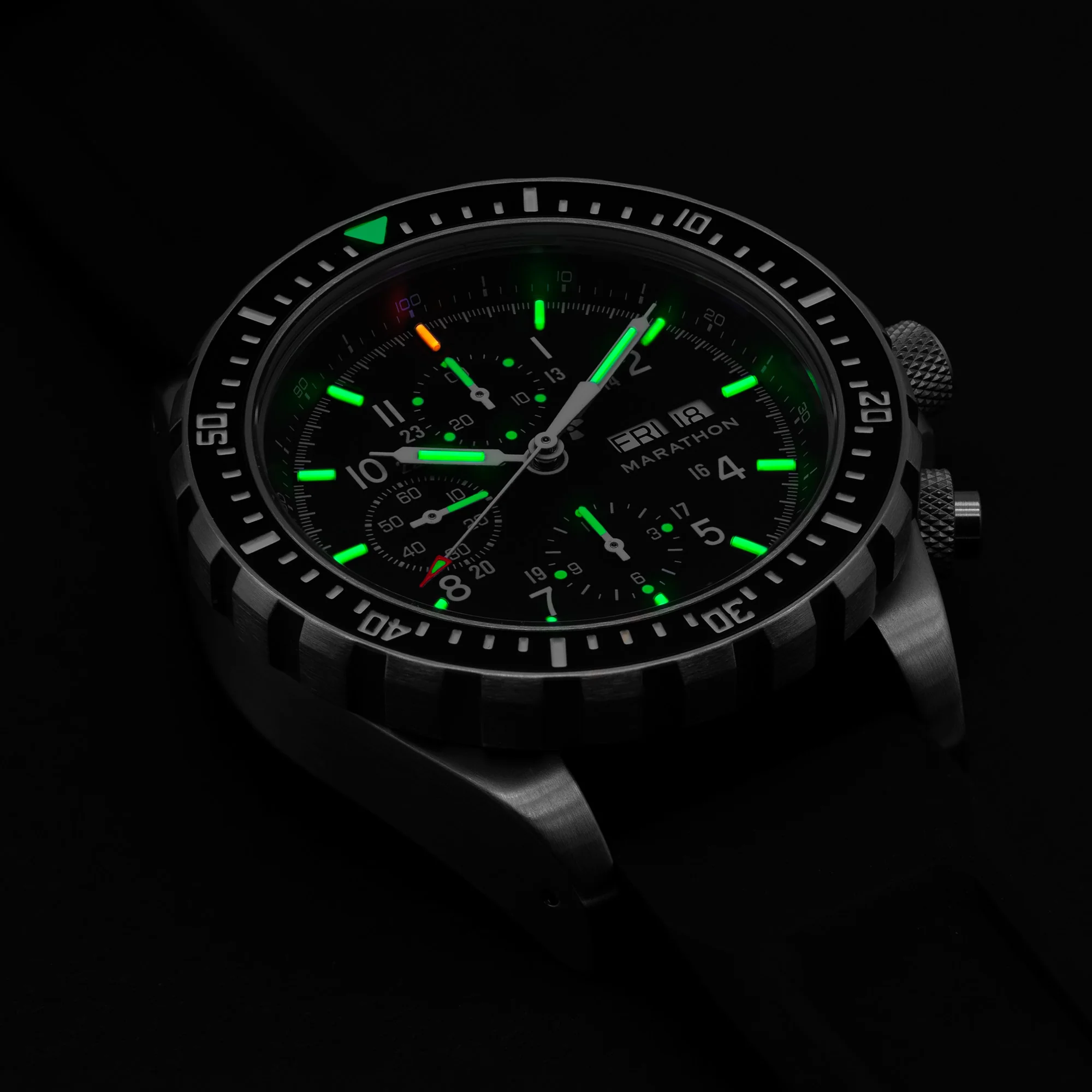 46mm Jumbo Diver/Pilot's Automatic Chronograph (CSAR) with Stainless Steel Bracelet - Image 4